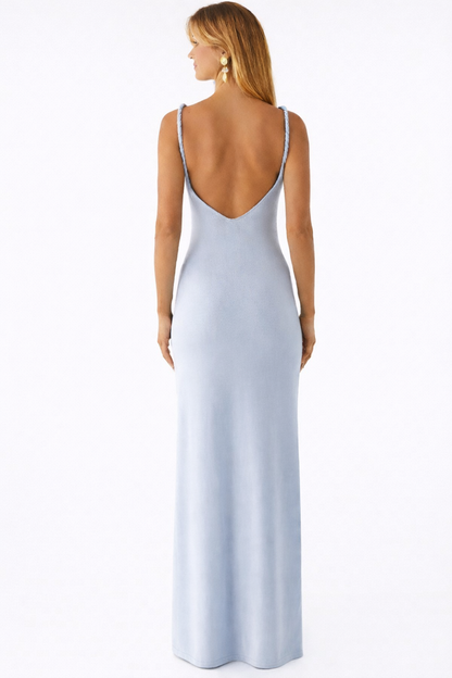 Vestido Longo Decote V Ivory Zanaree