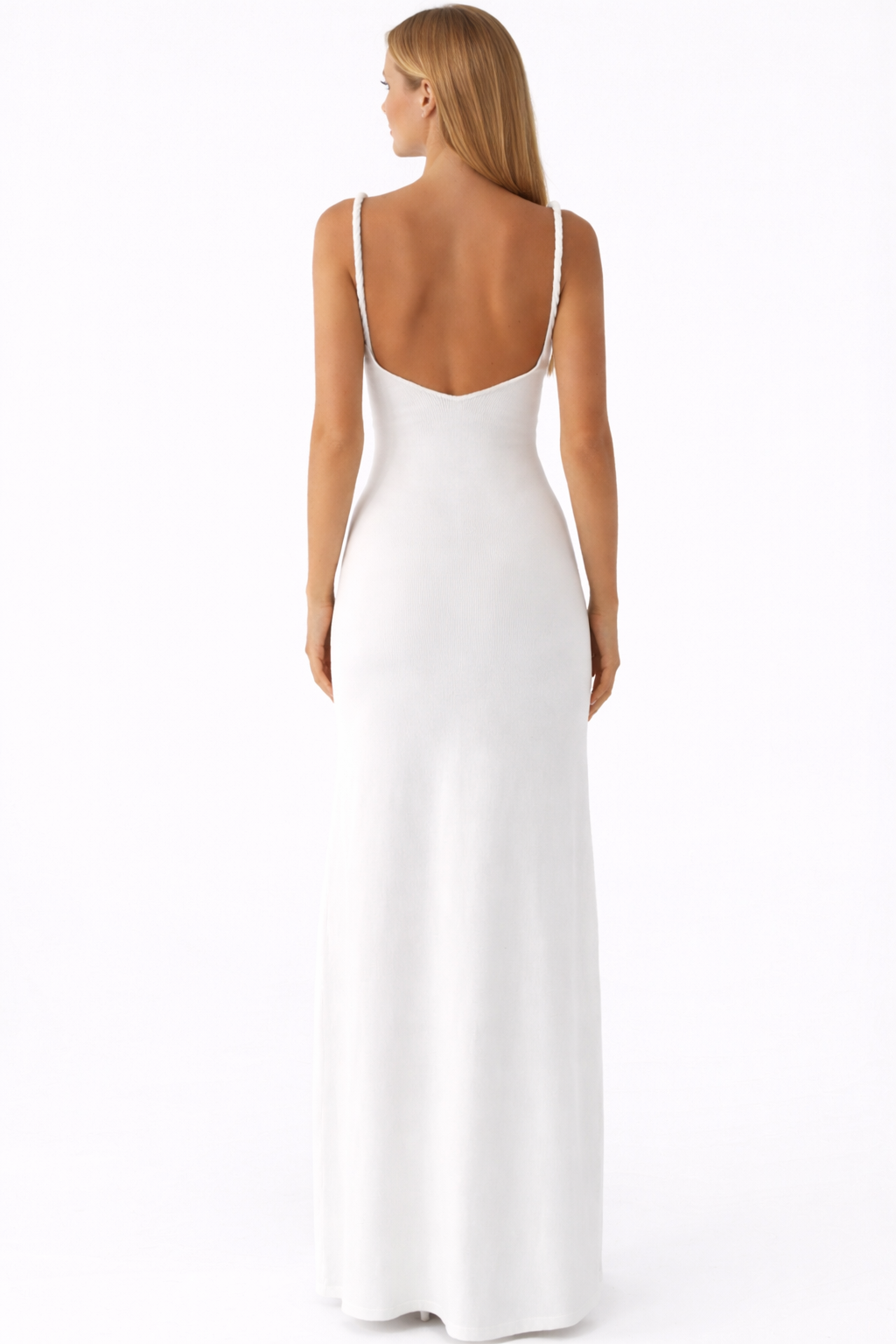 Vestido Longo Decote V Ivory Zanaree